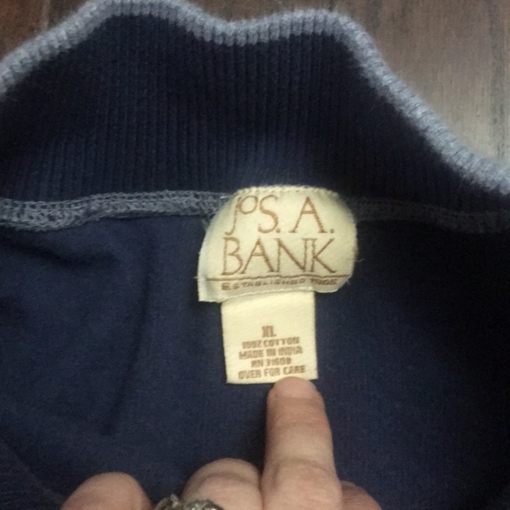 Jos A Bank blue/gray pullover sweater - Picture 3 of 7